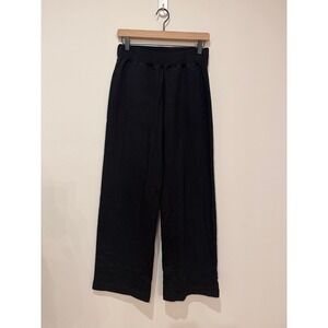 American Giant Classic Cotton Sweatpant Black Straight Leg Lounge Casual Women S